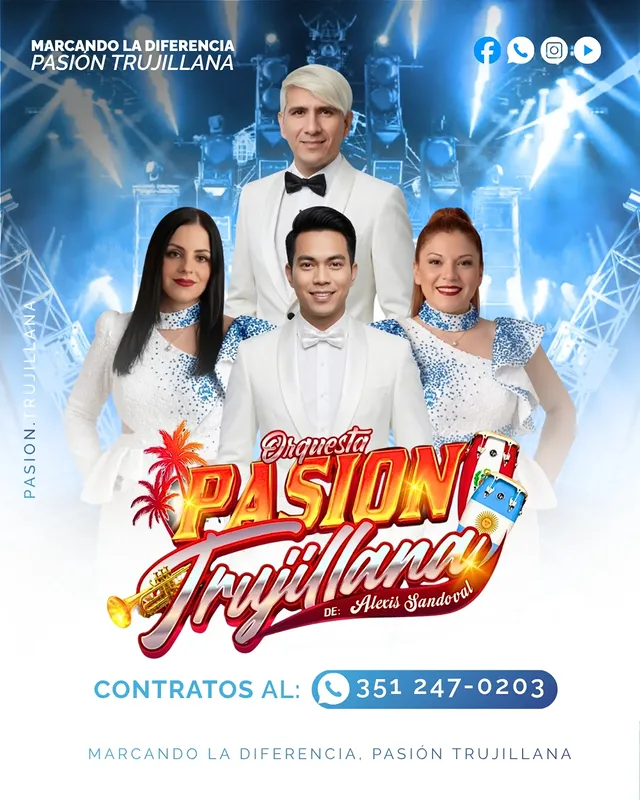 Pasión Trujillana en escenario azul